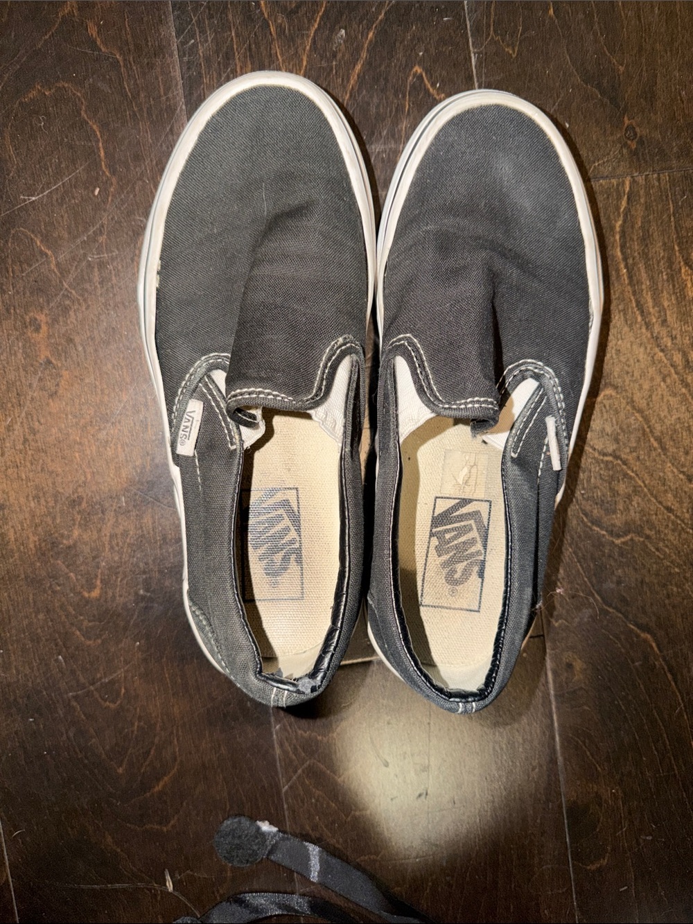 Vans black slip in
